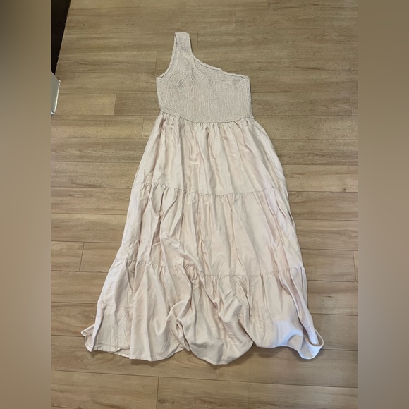Womens Single Shoulder Strap Dress Cream Colored Size Large NWOT - Picture 4 of 7